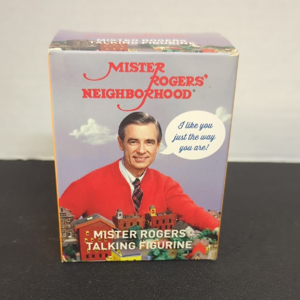 Mister Rogers Talking Figurine And Flip Book NEW